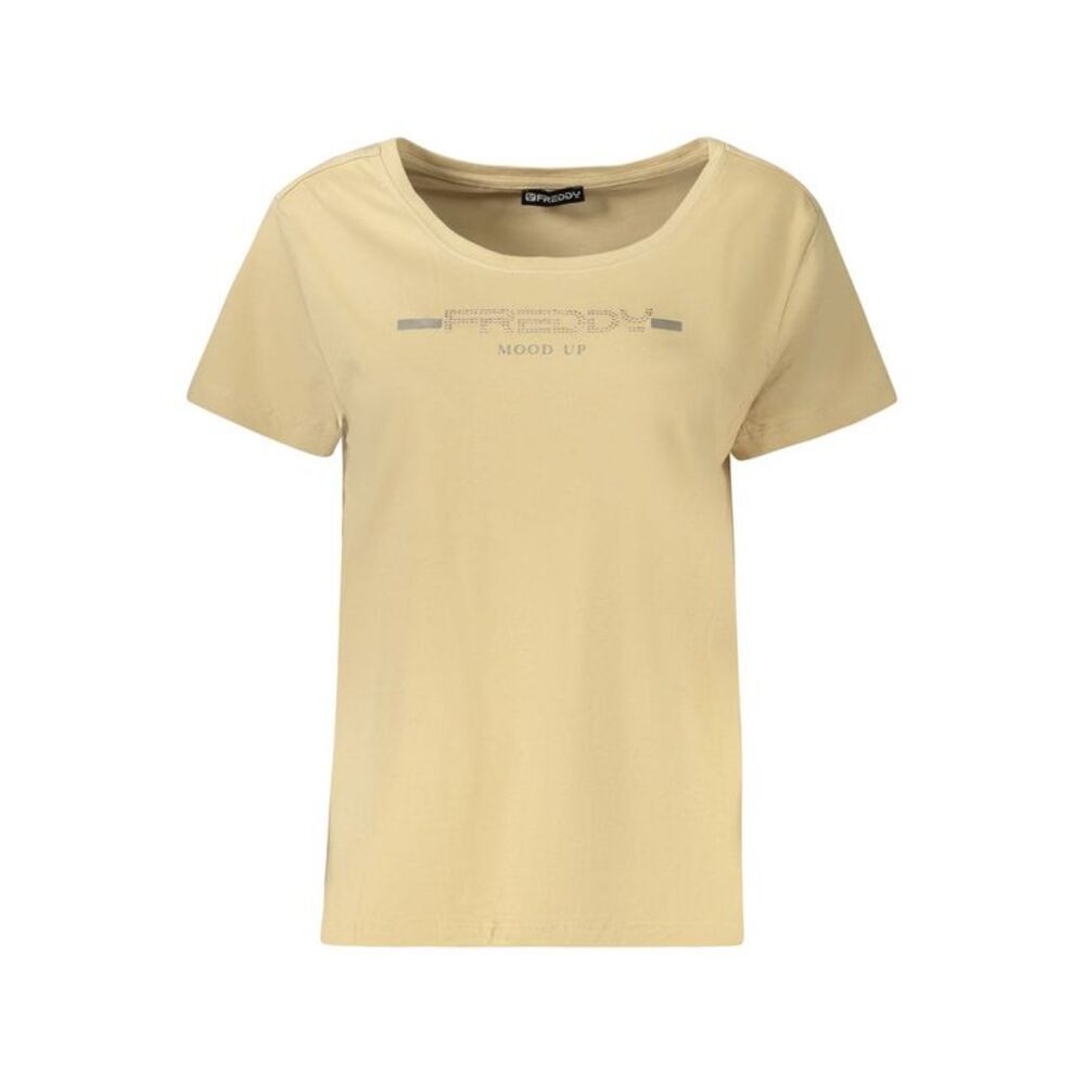 Freddy Beige Cotton Women Women's T-Shirt